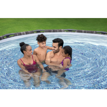 Basen stelażowy Steel Pro MAX 427x107 Imitacja Drewna 14FT BESTWAY 5w1 + Pompa + Drabinka